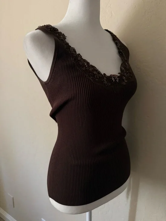 Cache Lace Trim Tank Top - Picture 4 of 5